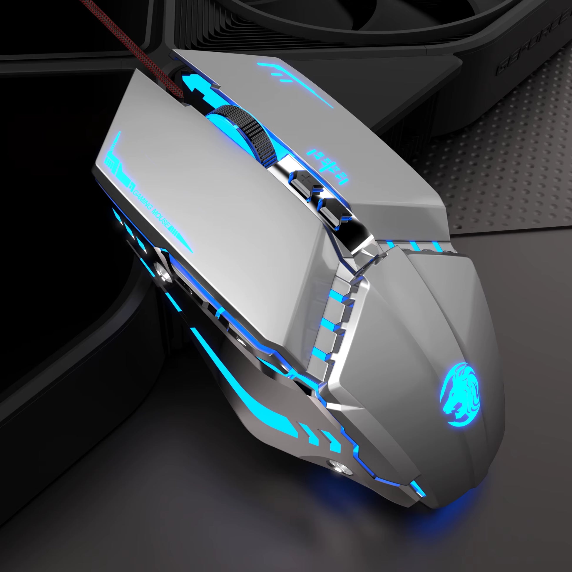 G9 Gaming Wired Sound Mechanical Mouse, Metal Base, LED, Portable Computer Peripheral Accessories, for Windows/Laptop