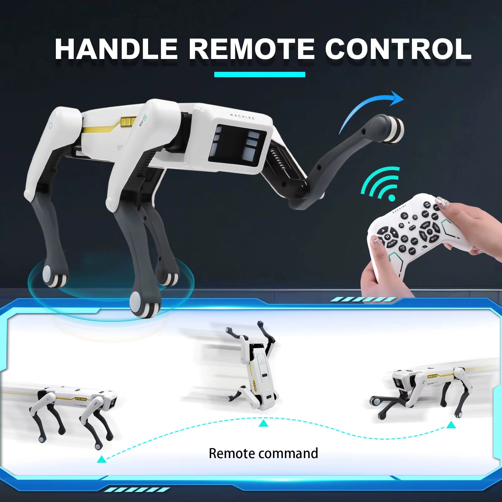 AI Simulation Robot Dog Intelligent Machine Dog Voice Command APP Control Programming Interactive Performs Acrobatics Robot Dog