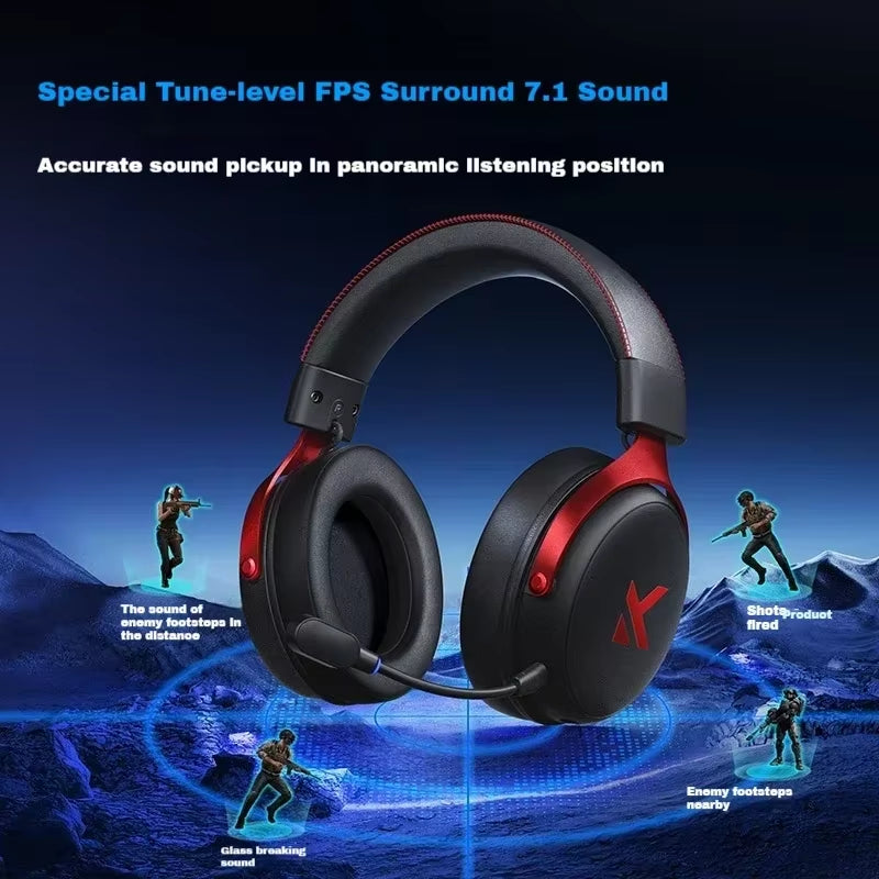MCHOSE V9 Pro Music Gaming Headphones 3-Mode Wireless Noise Reduction Mic Custom Music Office Earphone E-Sport Pc Accessories