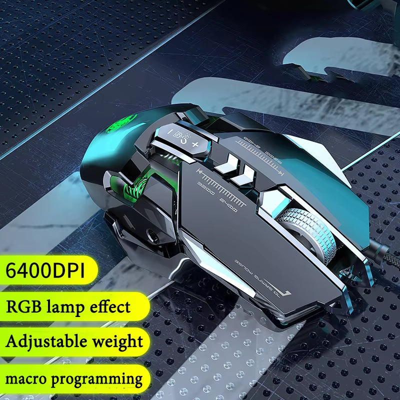 Professional Backlight RGB Gaming Mouse Ergonomic Mechanical Wired Mice Optical USB Office Gamer Mouse for Laptop PC Computer