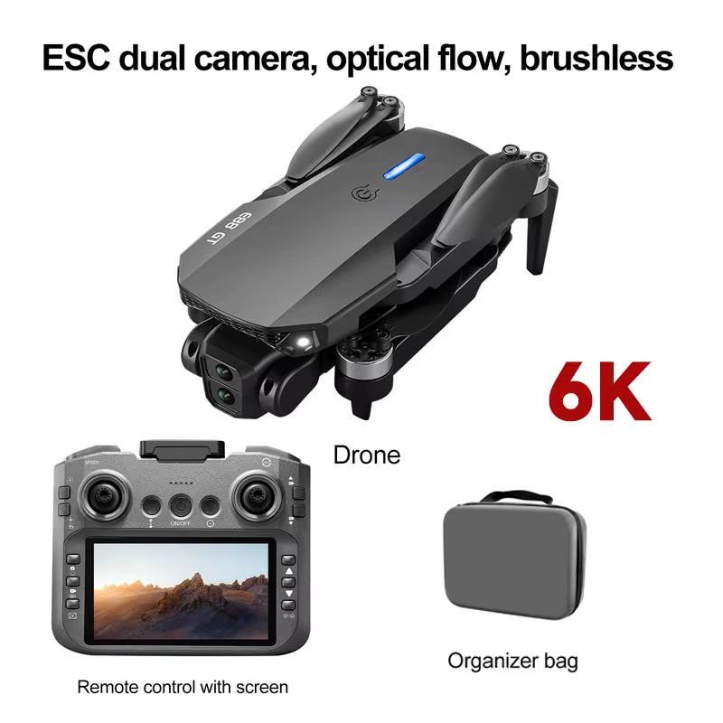 New E88GT HD Large Screen WIFI FPV Drone with 8K HD Camera Foldable Quadcopter RC Drone for Aerial Photography Flying Toys Gifts