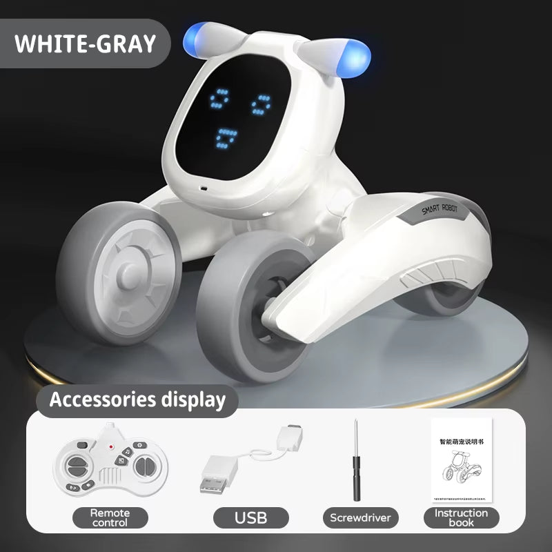 Smart Robot Puppy Dog RC Robot Dance Interactive Pet Program Robot Voice Remote Control Dog Intelligent Emo Toys for Kids Gift