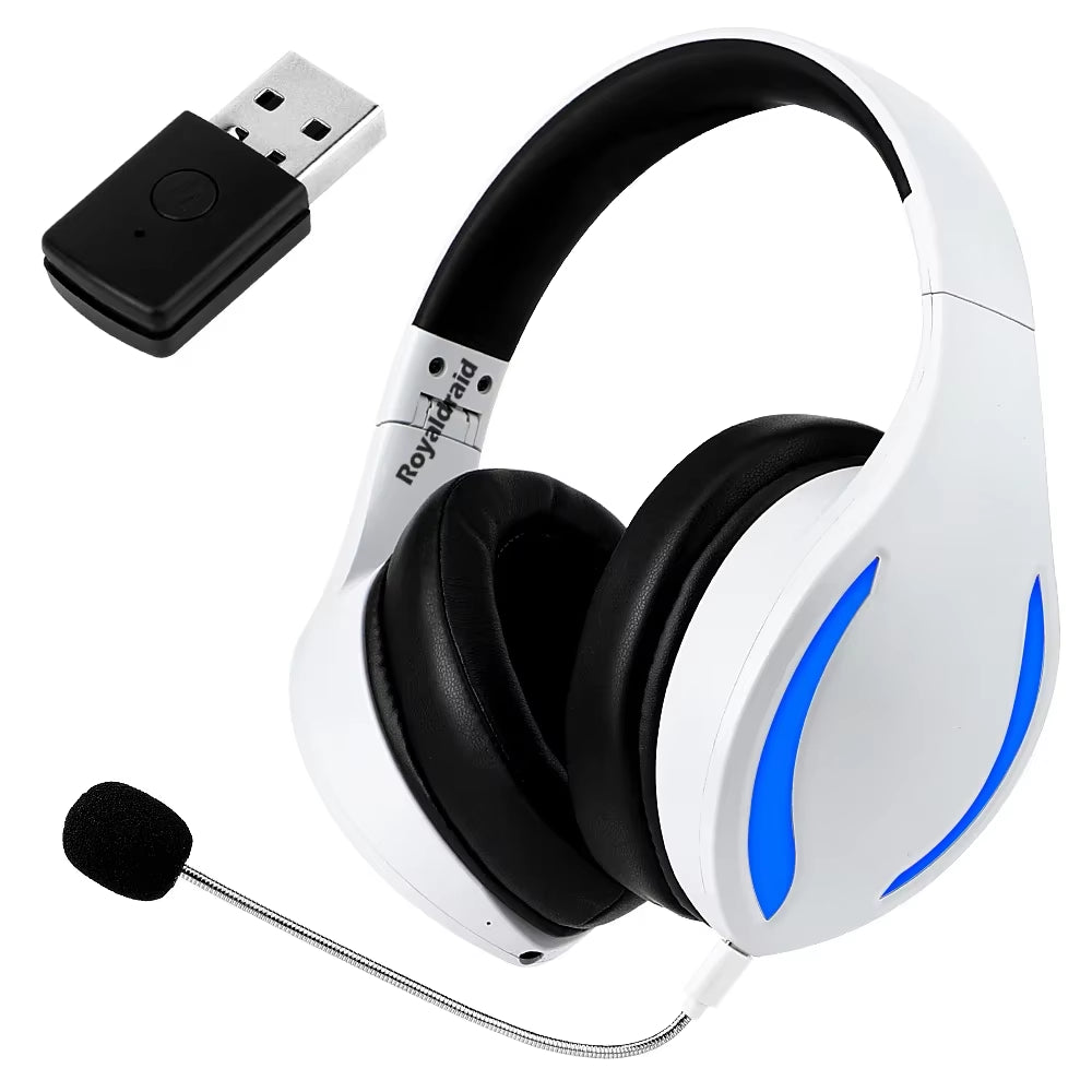 For PS5 Wireless Game Headset with Mic 2.4G Bluetooth-Compatible Headphone USB 3.5Mm Wired 3 Modes for Ps4/Switch/Mac/Pc/Lapto
