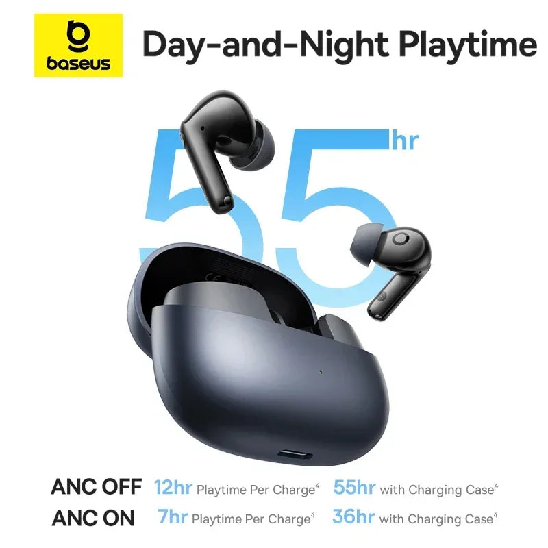 EP10 Pro ANC Earbuds Wireless Bluetooth 6.0 Earphones 50Db Realtime Adaptive Headphones 6 Mic Hi-Res LDAC IP55 Ear Buds