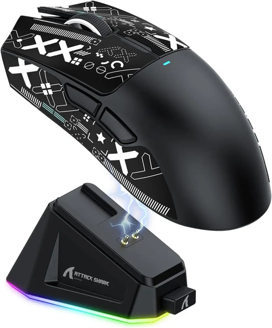 X11 Pixart PAW3311 Three Mode Wireless Gamer Mouse Charging Dock Gaming Sensor, BT/2.4G Wireless Mouse