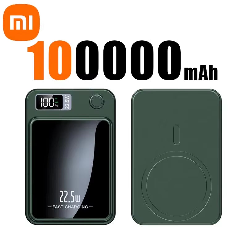 Xiaomi Ccc 100000Mah Magnetic Power Bank – 2025 Ultra-High Capacity Wireless Charger for Magsafe & Multi-Device Compatibility