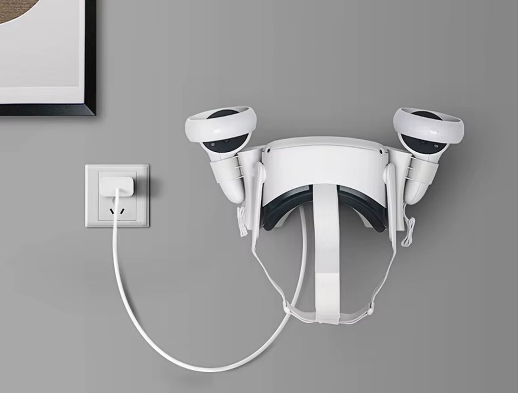 For Quest 2 Charging Base Fast Charging Quest 2 Rack Charging Station Wall-Mounted with LED Indicator Charging Port