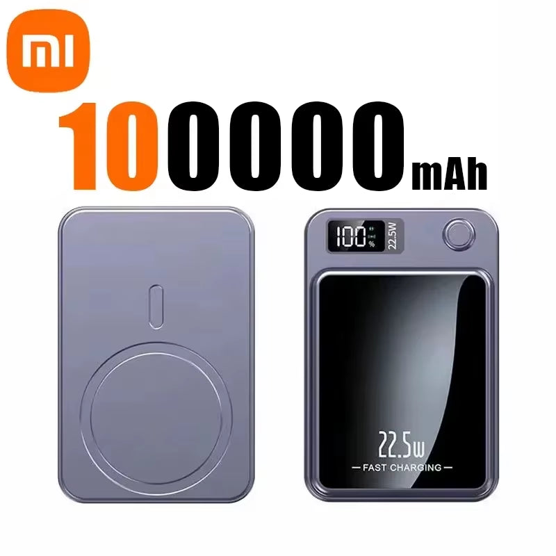 Xiaomi Ccc 100000Mah Magnetic Power Bank – 2025 Ultra-High Capacity Wireless Charger for Magsafe & Multi-Device Compatibility