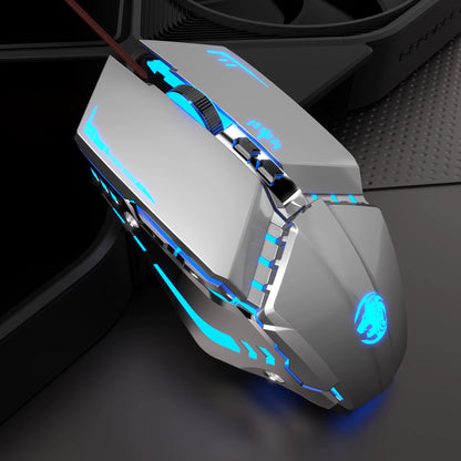G9 Gaming Wired Sound Mechanical Mouse, Metal Base, LED, Portable Computer Peripheral Accessories, for Windows/Laptop