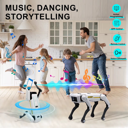 AI Simulation Robot Dog Intelligent Machine Dog Voice Command APP Control Programming Interactive Performs Acrobatics Robot Dog