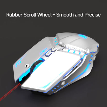 G9 Gaming Wired Sound Mechanical Mouse, Metal Base, LED, Portable Computer Peripheral Accessories, for Windows/Laptop