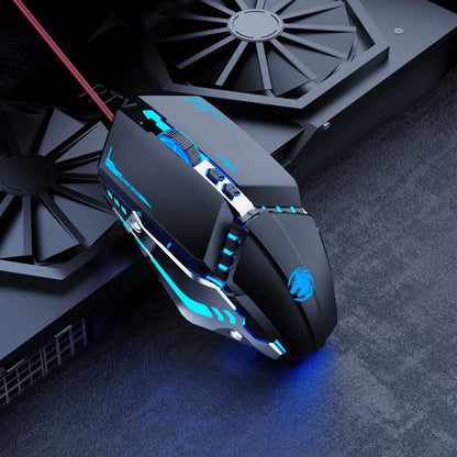 G9 Gaming Wired Sound Mechanical Mouse, Metal Base, LED, Portable Computer Peripheral Accessories, for Windows/Laptop