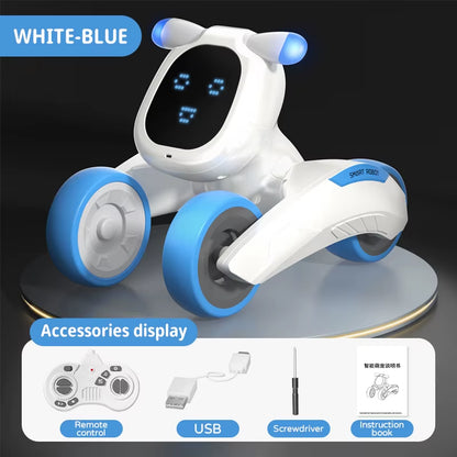Smart Robot Puppy Dog RC Robot Dance Interactive Pet Program Robot Voice Remote Control Dog Intelligent Emo Toys for Kids Gift