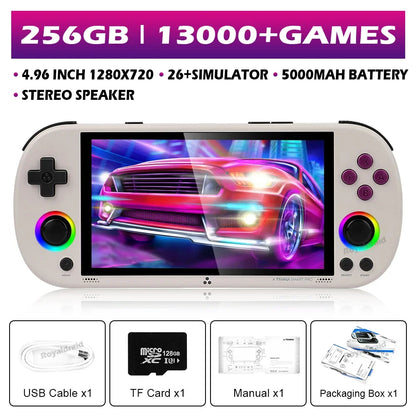 128G 256G Trimui Smart Pro Handheld Game Console 4.96''IPS Screen Linux System Joystick RGB Lighting Retro Video Game Player NEW