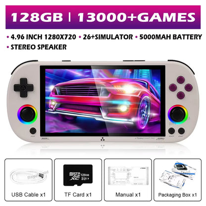 128G 256G Trimui Smart Pro Handheld Game Console 4.96''IPS Screen Linux System Joystick RGB Lighting Retro Video Game Player NEW