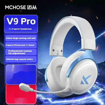 MCHOSE V9 Pro Music Gaming Headphones 3-Mode Wireless Noise Reduction Mic Custom Music Office Earphone E-Sport Pc Accessories