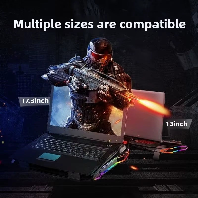 Game Laptop Radiator Bracket Base Air Cooled Silent Fan Cooling Plate Bracket Laptop Stand Fan Cooler Cooler Laptop