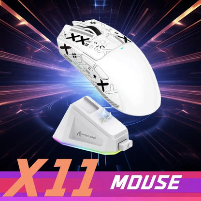 X11 Pixart PAW3311 Three Mode Wireless Gamer Mouse Charging Dock Gaming Sensor, BT/2.4G Wireless Mouse
