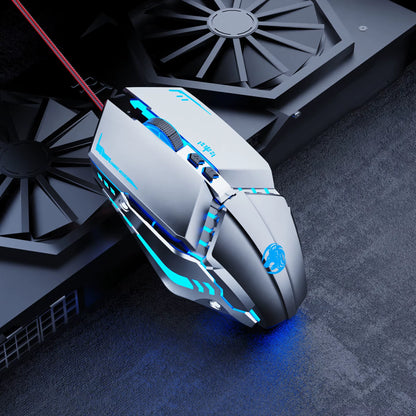 G9 Gaming Wired Sound Mechanical Mouse, Metal Base, LED, Portable Computer Peripheral Accessories, for Windows/Laptop
