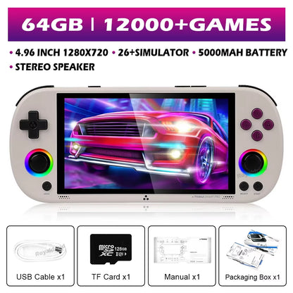 128G 256G Trimui Smart Pro Handheld Game Console 4.96''IPS Screen Linux System Joystick RGB Lighting Retro Video Game Player NEW