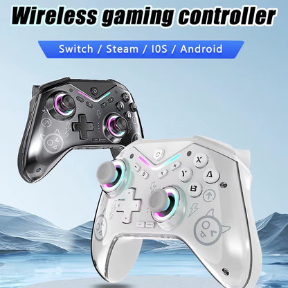 CM-619 Switch Game Controller Supports Ios/Android/Pc Dual Motor Wireless Controller with Dazzling Light