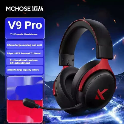 MCHOSE V9 Pro Music Gaming Headphones 3-Mode Wireless Noise Reduction Mic Custom Music Office Earphone E-Sport Pc Accessories