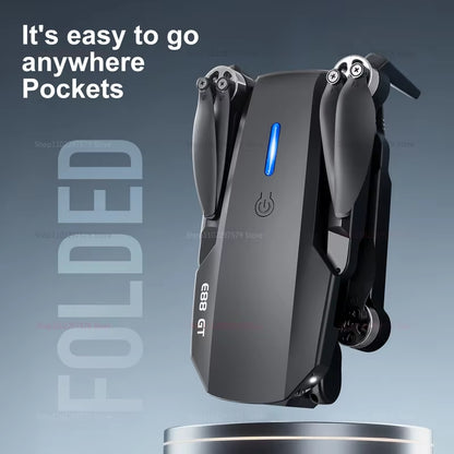 New E88GT HD Large Screen WIFI FPV Drone with 8K HD Camera Foldable Quadcopter RC Drone for Aerial Photography Flying Toys Gifts