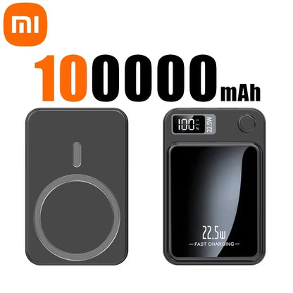 Xiaomi Ccc 100000Mah Magnetic Power Bank – 2025 Ultra-High Capacity Wireless Charger for Magsafe & Multi-Device Compatibility