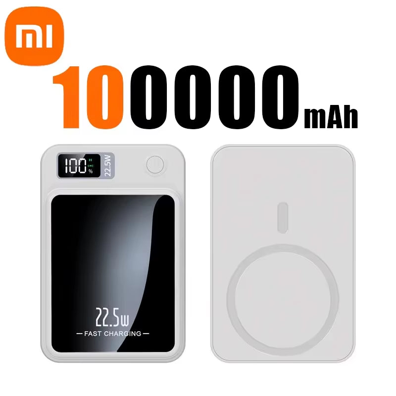Xiaomi Ccc 100000Mah Magnetic Power Bank – 2025 Ultra-High Capacity Wireless Charger for Magsafe & Multi-Device Compatibility